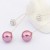 Pink Pearl Diamond Double Drop Trendy Earrings